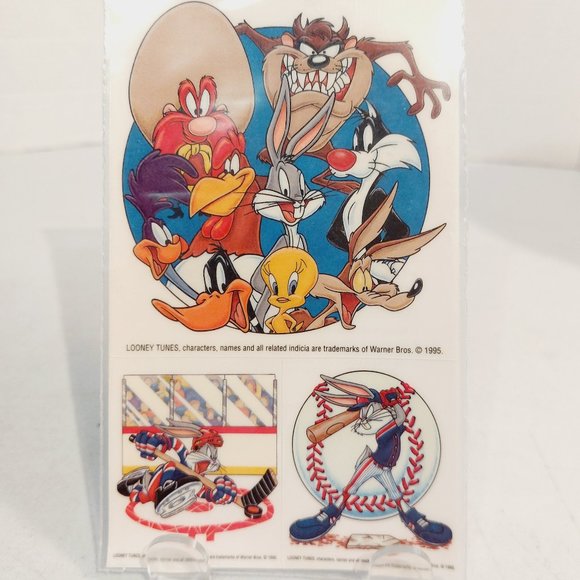 Vtg 1995 Looney Tunes Cartoony Window Decals- 2 packs -new old stock - Picture 3 of 4